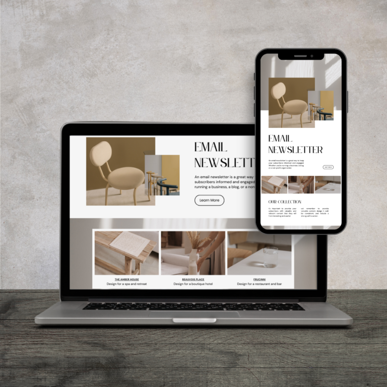 Apparence du site du salon de tatouage sur ordinateur et mobile